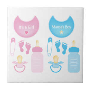 een meisje jongen tegeltje