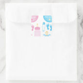 een meisje jongen vierkante sticker (Tas)