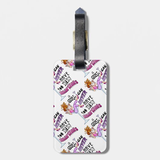 Een meisje kan nooit te veel MARTINIS hebben Bagagelabel (Achterkant verticaal)