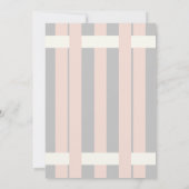 Een meisje konijnenroze en grijs Baby shower Kaart (Achterkant)