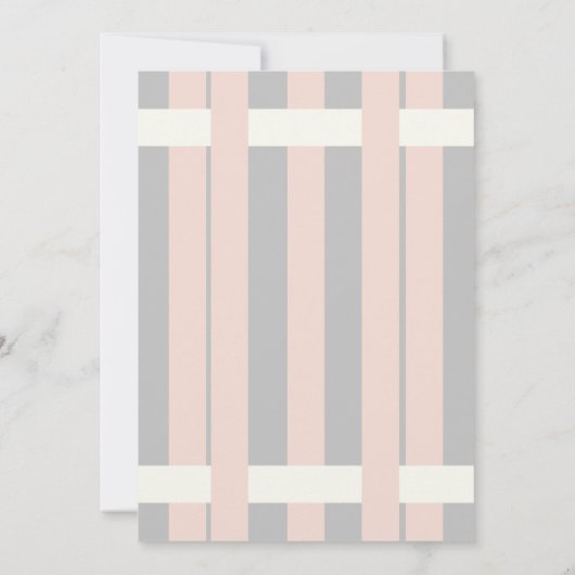 Een meisje konijnenroze en grijs Baby shower Kaart (Achterkant)