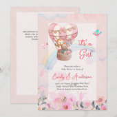 Een meisje krijgen! Deel het gelukkige nieuws over Kaart (Voorkant / Achterkant)