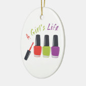 Een meisje leven keramisch ornament (Links)