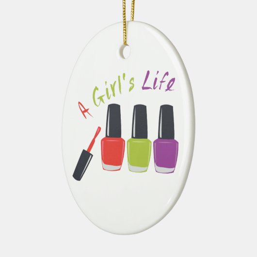 Een meisje leven keramisch ornament (Links)