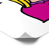 Een meisje luistert naar muziek poster (Hoek)