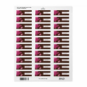 Een meisje met bruin en roze Stippen Etiket (Full Sheet)