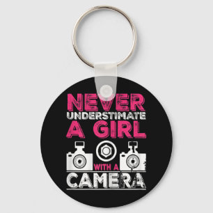 Een meisje met camera nooit onderschatten - Meisje Sleutelhanger