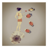 Een meisje met een bloem perfect poster (Voorkant)