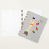 Een meisje met een bloem planner (Display)