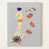 Een meisje met een bloem planner (Achterkant)