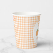Eén meisje met een fijne peach, 1e verjaardag papieren bekers (Rechts)