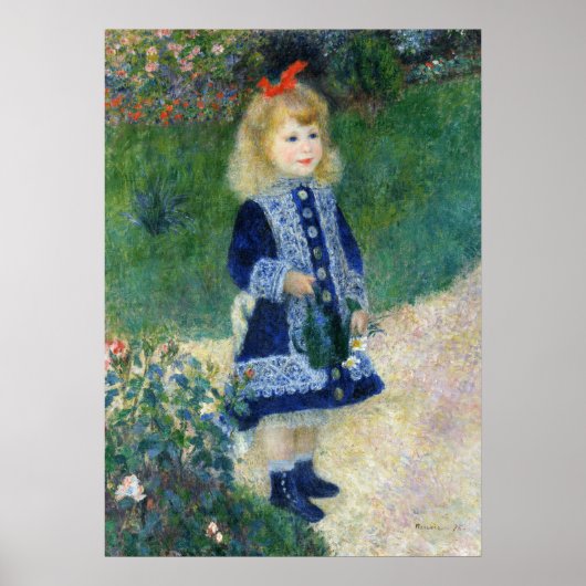 Een meisje met een gieter van Auguste Renoir Poster (Voorkant)