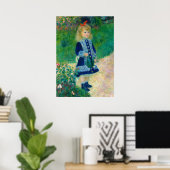 Een meisje met een gieter van Pierre Renoir Poster (Thuiskantoor)