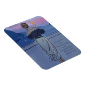 Een meisje met een glas wijn aan de kust magneet (Rechterzijde)