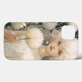 Een meisje met een paardenbloem iPhone 13 Hoesje (Achterkant (horizontaal))