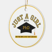 Een meisje met een PhD feminist Keramisch Ornament (Links)