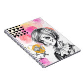 Een meisje met een vis | Notitieboek Journal (Rechterzijde)