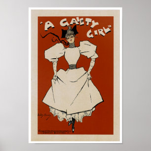 Een meisje met een voorgeslacht poster