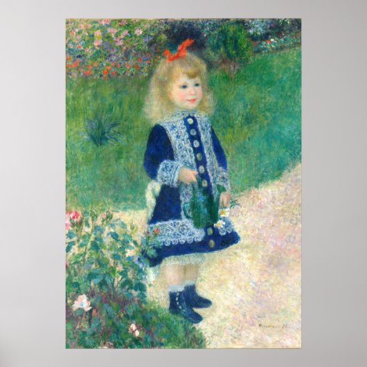 Een meisje met een watering kan Auguste Renoir Fin Poster (Voorkant)