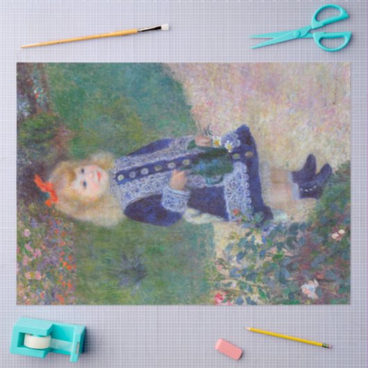 Een meisje met een waterscan, Renoir Tissuepapier (Craft)