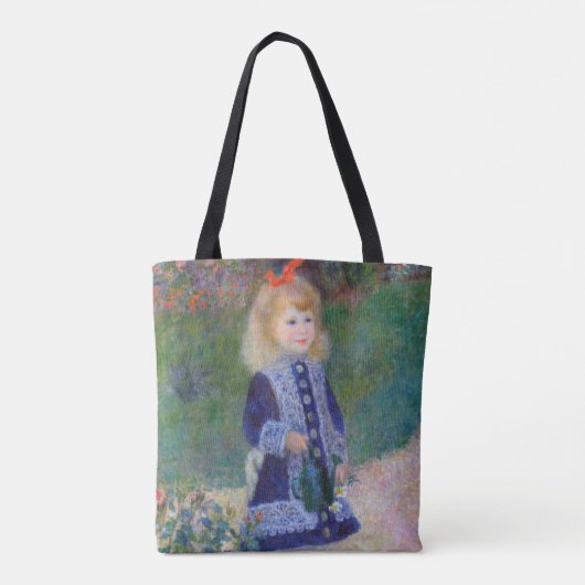 Een meisje met een waterscan, Renoir Tote Bag (Achterkant)