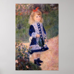 Een meisje met een waterscan van Pierre Renoir Poster