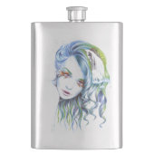 Een meisje met een zwemvrouw Surreal Fantasy Portr Flacon (Voorkant)