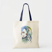 Een meisje met een zwemvrouw Surreal Fantasy Portr Tote Bag (Voorkant)