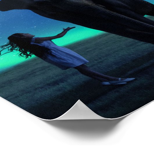 Een meisje met haar Elephant 1 Poster (Hoek)