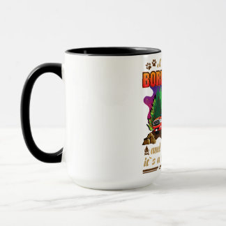 Een meisje met haar grenspoel en haar Hondenliefhe Mok