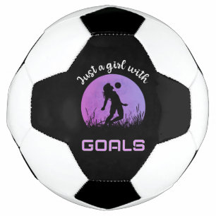 Een meisje met mooie doelen voetbal