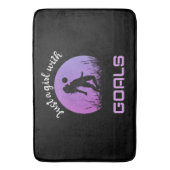 Een meisje met mooie doelen voetbal badmat (Voorkant Verticaal)