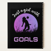 Een meisje met mooie doelen voetbal planner (Achterkant)