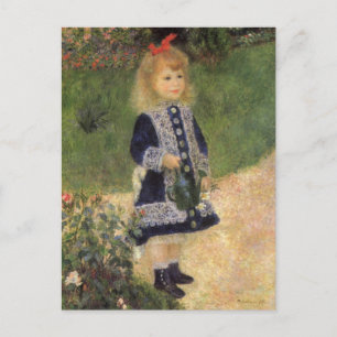 Een meisje met watering kan van Pierre Renoir Briefkaart