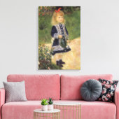 Een meisje met watering kan van Pierre Renoir Canvas Afdruk (Insitu (Woonkamer))