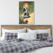 Een meisje met watering kan van Pierre Renoir Canvas Afdruk (Insitu (Slaapkamer))