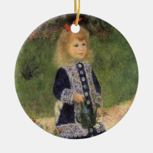Een meisje met watering kan van Pierre Renoir Keramisch Ornament (Voorkant)