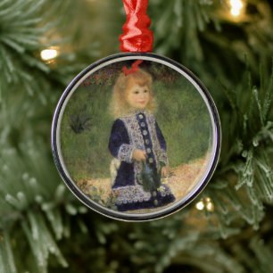 Een meisje met watering kan van Pierre Renoir Metalen Ornament