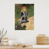 Een meisje met watering kan van Pierre Renoir Poster (Keuken)