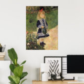 Een meisje met watering kan van Pierre Renoir Poster (Thuiskantoor)
