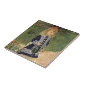 Een meisje met watering kan van Pierre Renoir Tegeltje (Zijkant)