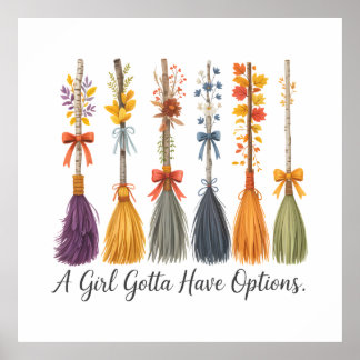 Een meisje moet opties offerte ontwerp hebben poster