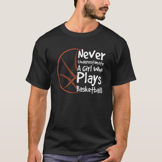 Een meisje nooit onderschatten t-shirt (Voorkant)