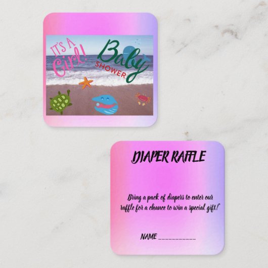 Een meisje onderweg: Ocean Adventure Informatiekaartje (Voorkant / Achterkant)