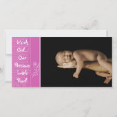 Een meisje... Onze edele kleine pareltje Aankondiging (Voorkant)