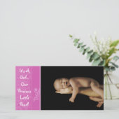 Een meisje... Onze edele kleine pareltje Aankondiging (Staand voorkant)