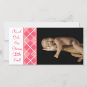 Een meisje... Onze edele kleine pareltje Aankondiging (Voorkant)