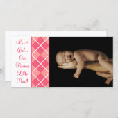 Een meisje... Onze edele kleine pareltje Aankondiging (Voorkant / Achterkant)