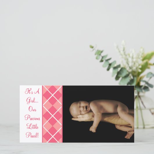 Een meisje... Onze edele kleine pareltje Aankondiging (Staand voorkant)