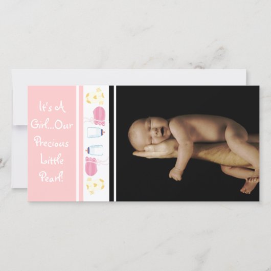 Een meisje... Onze edele kleine pareltje Aankondiging (Voorkant)